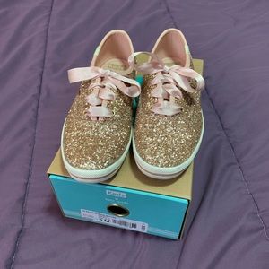 Keds x Kate Spade Rose Gold shoes